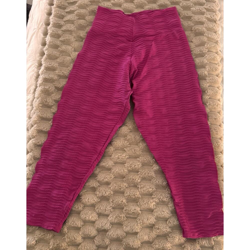 booty by Brabants Textured High-Waist Leggings One Size Hot Pink